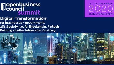 Openbusinesscouncil Summit Goes Live Focusing On the Impact of Covid-19 and the Challenges of 4IR, Society 5.0, AI, Blockchain and FinTech